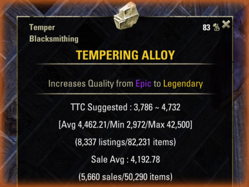 Tempering Alloy – ESO